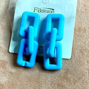 Baby Blue summer earrings still in plastic never worn